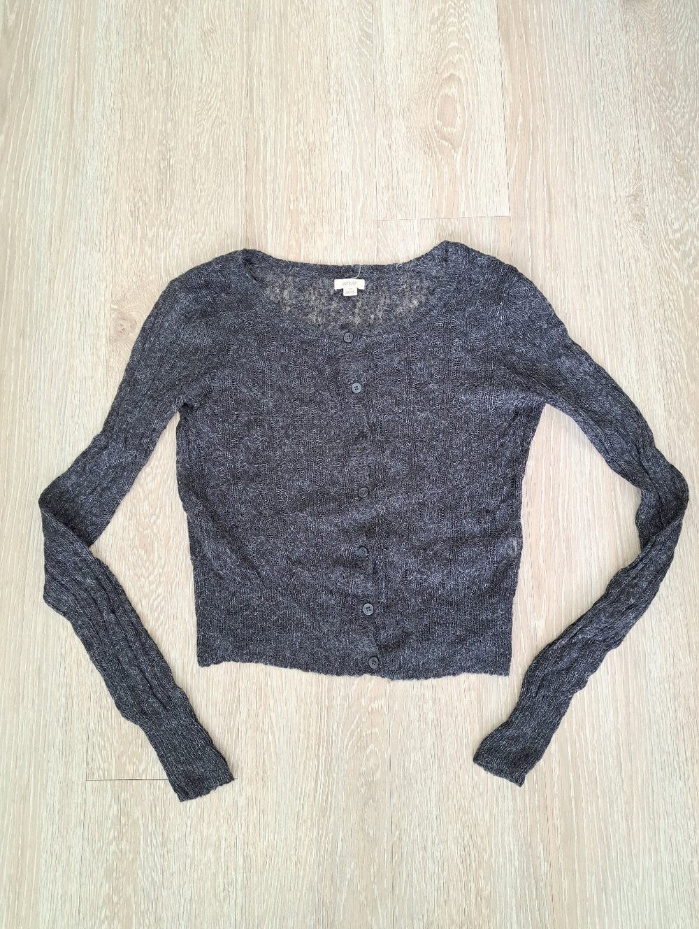 Aerie Gray Women's Button-Front Cardigan Sz S